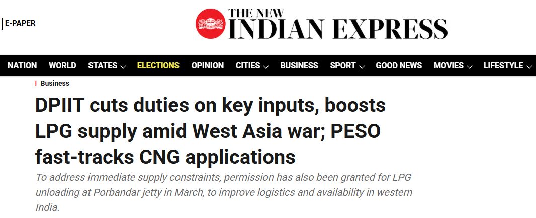 Indian Express Newspaper dated 22 April 2026